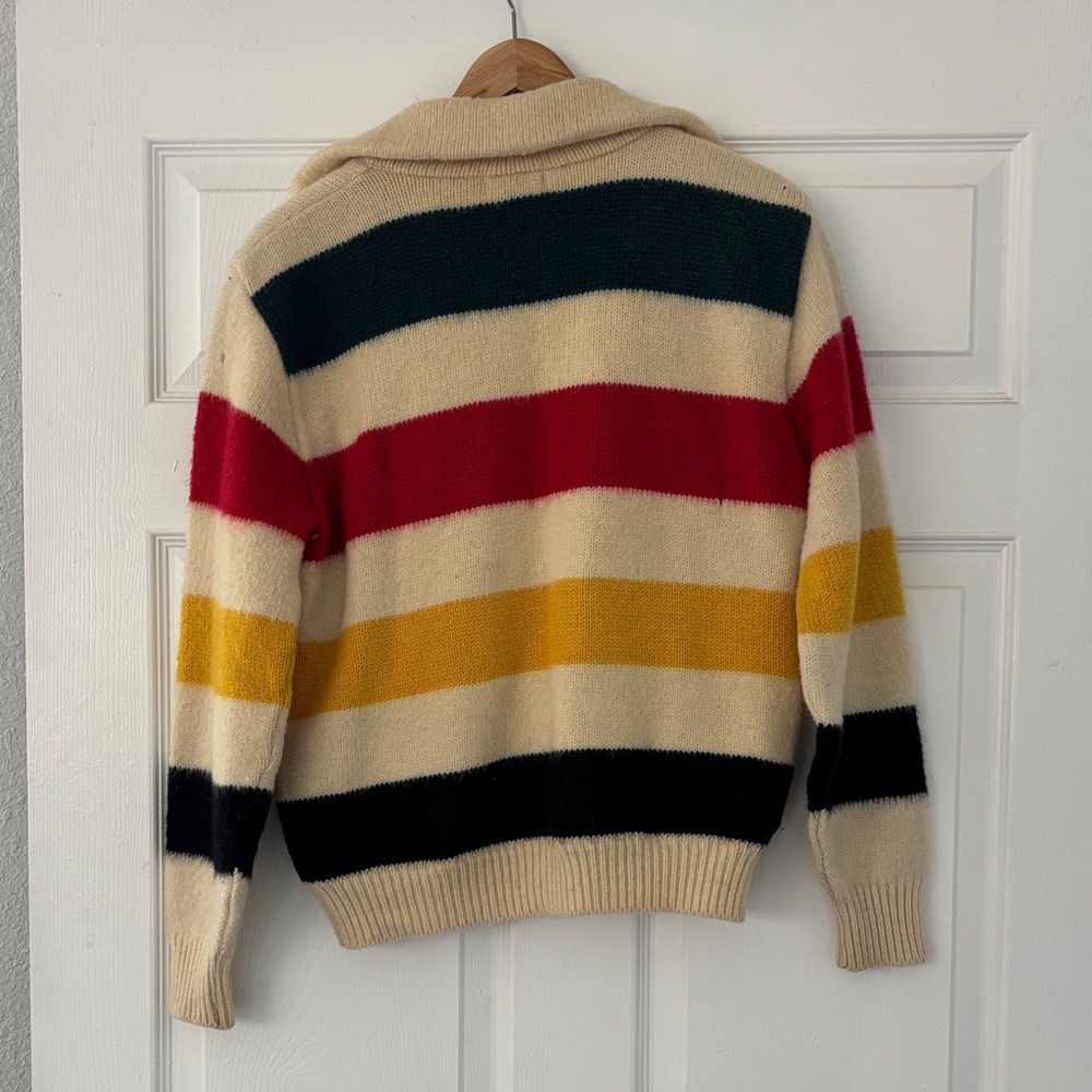 Vintage 1970s L.L. Bean Vintage Multicolor Striped Zip-Up sweater - Picture 9 of 9